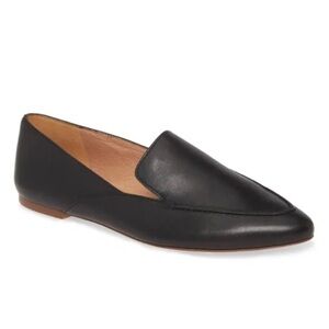 Madewell Black Leather Slip-On Loafers